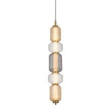 Brass Torso Vertical 5 Light LED Pendant